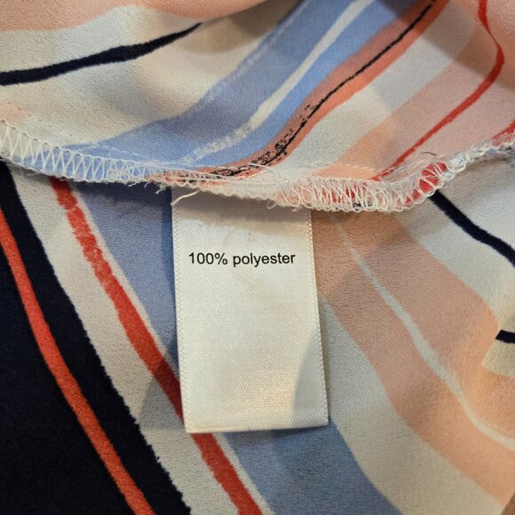 Maurices Red, Blue, Pink and White Striped Tank Top Size 2 - Picture 4 of 7